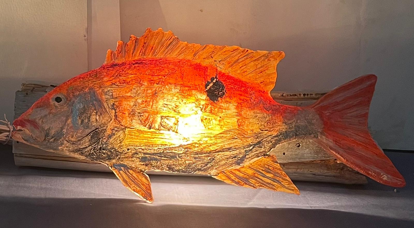 Mutton Snapper Resin Light Fixture