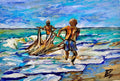 “Cast Away” Acrylic Painting on Canvas 5” x 8”