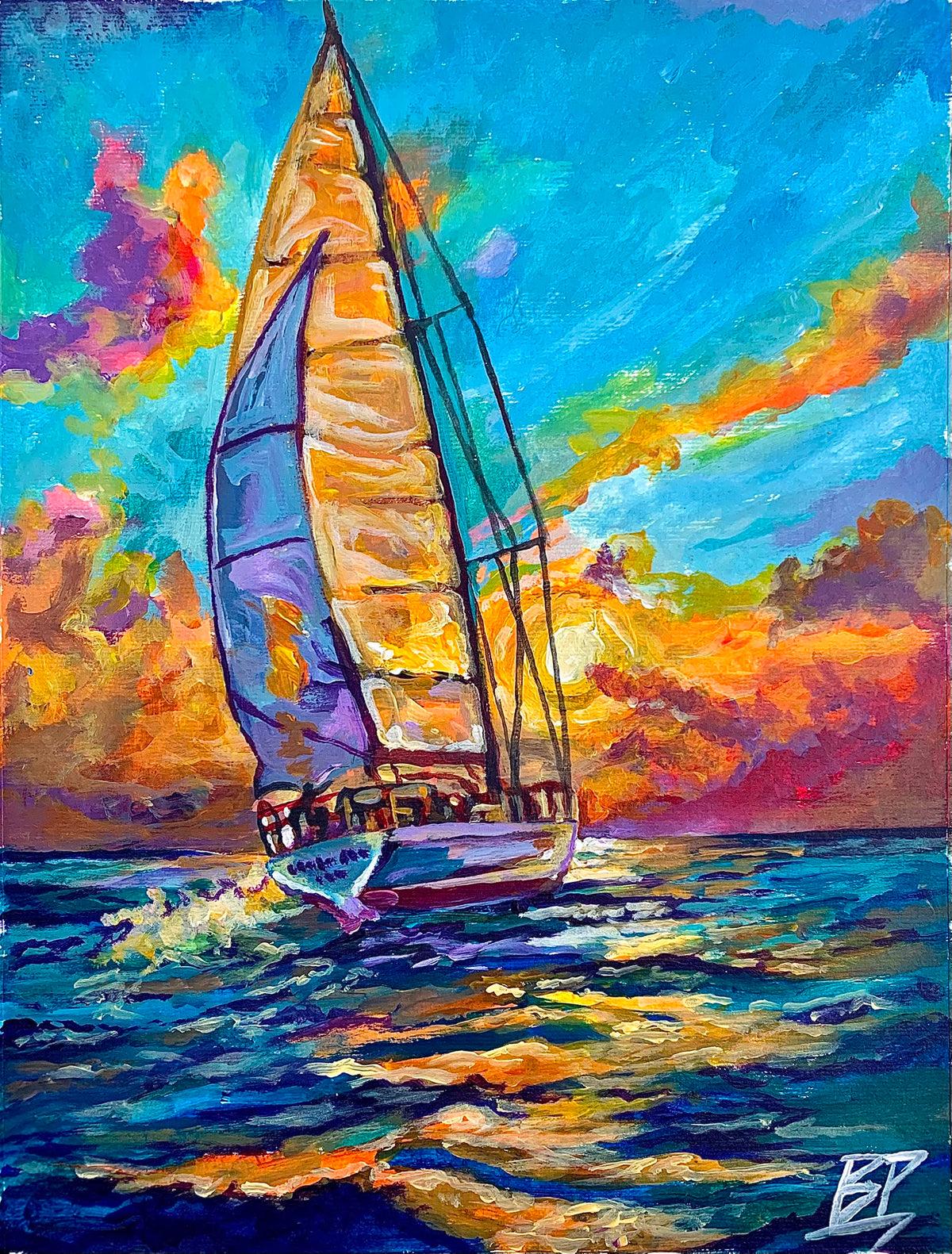"Trade Winds" Sailboat Print 11" x 14"