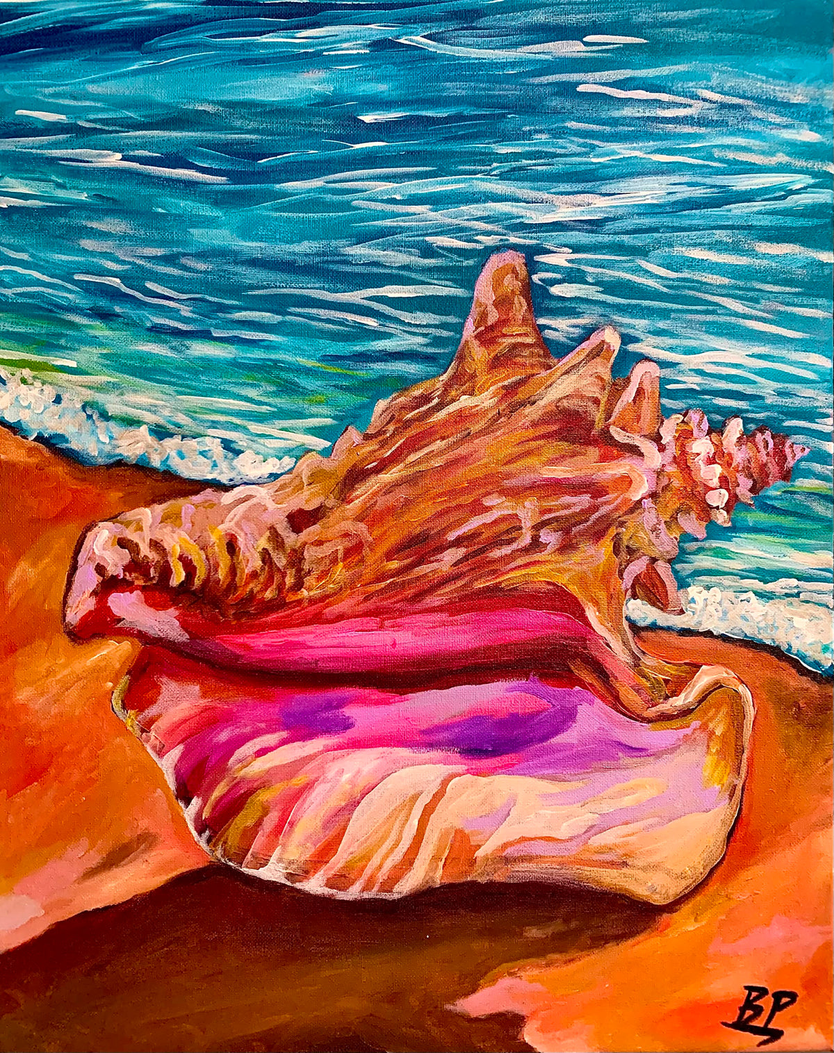 "Queen of the Shore" Conch Shell Print 16" x 20"