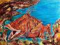 "The Smelly Hog" Hogfish | Acrylic on Plywood 3ft x 27in