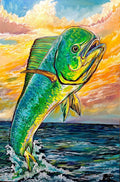 "Matching Tux" Mahi Mahi Painting | Acrylic on Plywood 2ft x 3ft