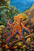 "Working Overtime" Octopus Print 11" x 14"
